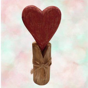 Wooden Heart Table Centerpiece for Rustic Elegance